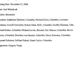 Minutes, 2000-12-13. Psycho...