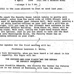 Announcements, 1989-09-27. ...