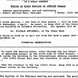 Announcements, 1990-04-04. ...