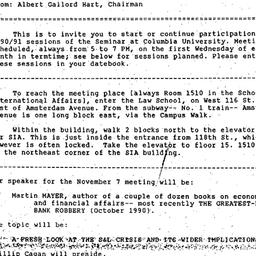 Announcements, 1990-10-22. ...