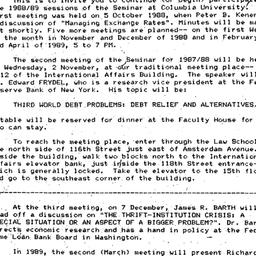 Announcements, 1988-10-20. ...