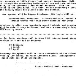 Announcements, 1987-12-01. ...