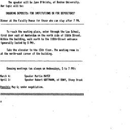 Announcements, 1992-03-06. ...