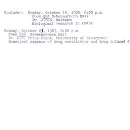 Schedules, The Genetics and...