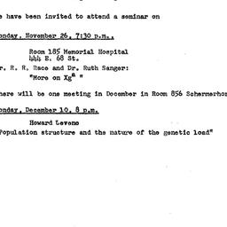 Announcements, 1963-11-26. ...