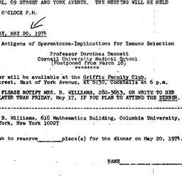 Announcements, 1974-05-20. ...
