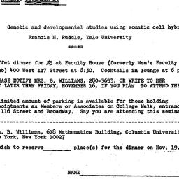 Announcements, 1973-11-19. ...