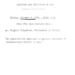 Announcements, 1965-10-04. ...