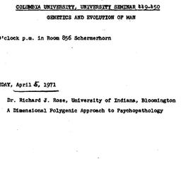 Announcements, 1971-04-05. ...
