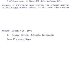 Schedules, The Genetics and...