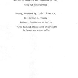 Announcements, 1963-02-25. ...