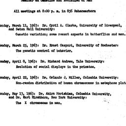 Announcements, 1963-03-11. ...
