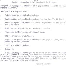 Announcements, 1960-12-19. ...