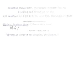 Announcements, 1961-01-30. ...