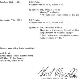 Announcements, 1964-09-29. ...
