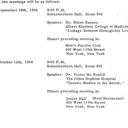 Schedules, The Genetics and...