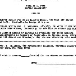 Announcements, 1974-12-10. ...