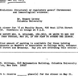 Announcements, 1975-05-21. ...