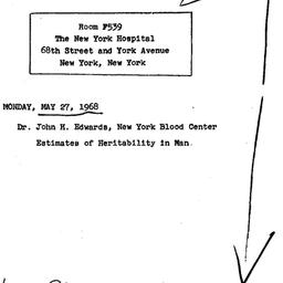 Announcements, 1968-05-27. ...