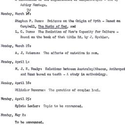 Announcements, 1960-03-07. ...