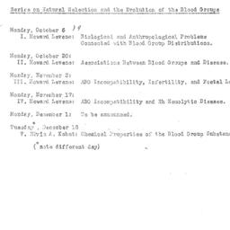 Announcements, 1959-10-19. ...