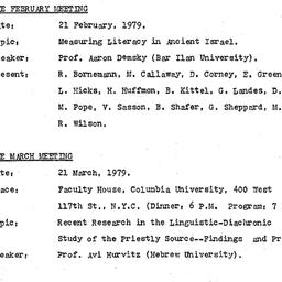 Minutes, 1979-02-21. The St...