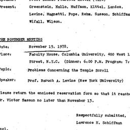 Minutes, 1978-10-18. The St...
