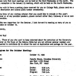 Announcements, 1990-10-17. ...