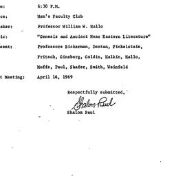 Minutes, 1969-03-19. The St...
