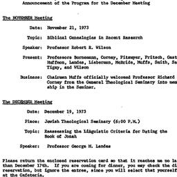 Minutes, 1973-11-21. The St...