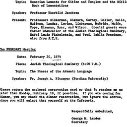 Minutes, 1974-01-16. The St...