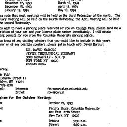 Announcements, 1993-10-20. ...