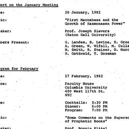 Minutes, 1982-01-20. The St...