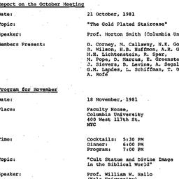 Minutes, 1981-10-21. The St...