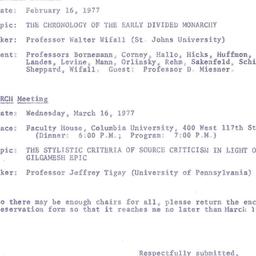 Minutes, 1977-02-16. The St...