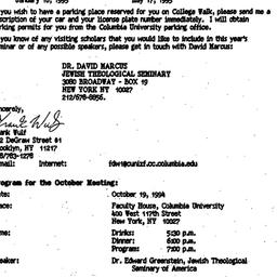Announcements, 1994-10-19. ...