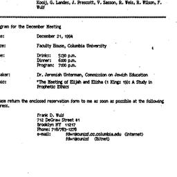 Announcements, 1994-11-16. ...