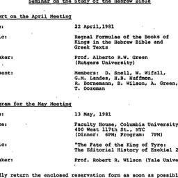 Minutes, 1981-04-22. The St...