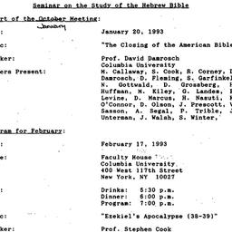 Minutes, 1993-01-20. The St...