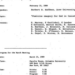 Minutes, 1989-02-15. The St...