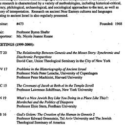 Schedules, The Study of the...