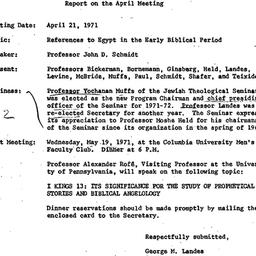Minutes, 1971-04-21. The St...