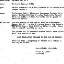 Minutes, 1970-12-16. The St...