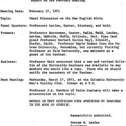 Minutes, 1971-02-17. The St...