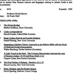 Schedules, The Study of the...