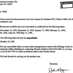 Correspondence, 1996-07-28....