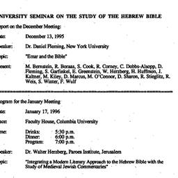 Announcements, 1995-12-13. ...