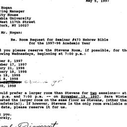 Correspondence, 1998-05-05....