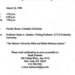 Announcements, 1998-03-18. ...