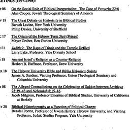 Schedules, The Study of the...